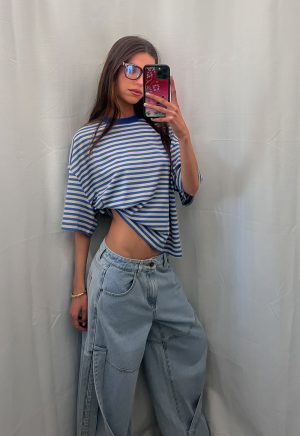 BLOOM SHORT SLEEVE - MICKEY BLUE STRIPE