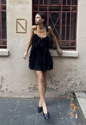 ETHEREAL MINI DRESS - OBSIDIAN