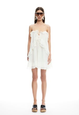 ETHEREAL MINI DRESS - PEARL