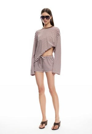 KOURT BLOOMERS - CHOCOLATE BLUSH STRIPE
