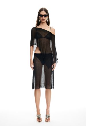 LUMINOUS PONCHO - OBSIDIAN